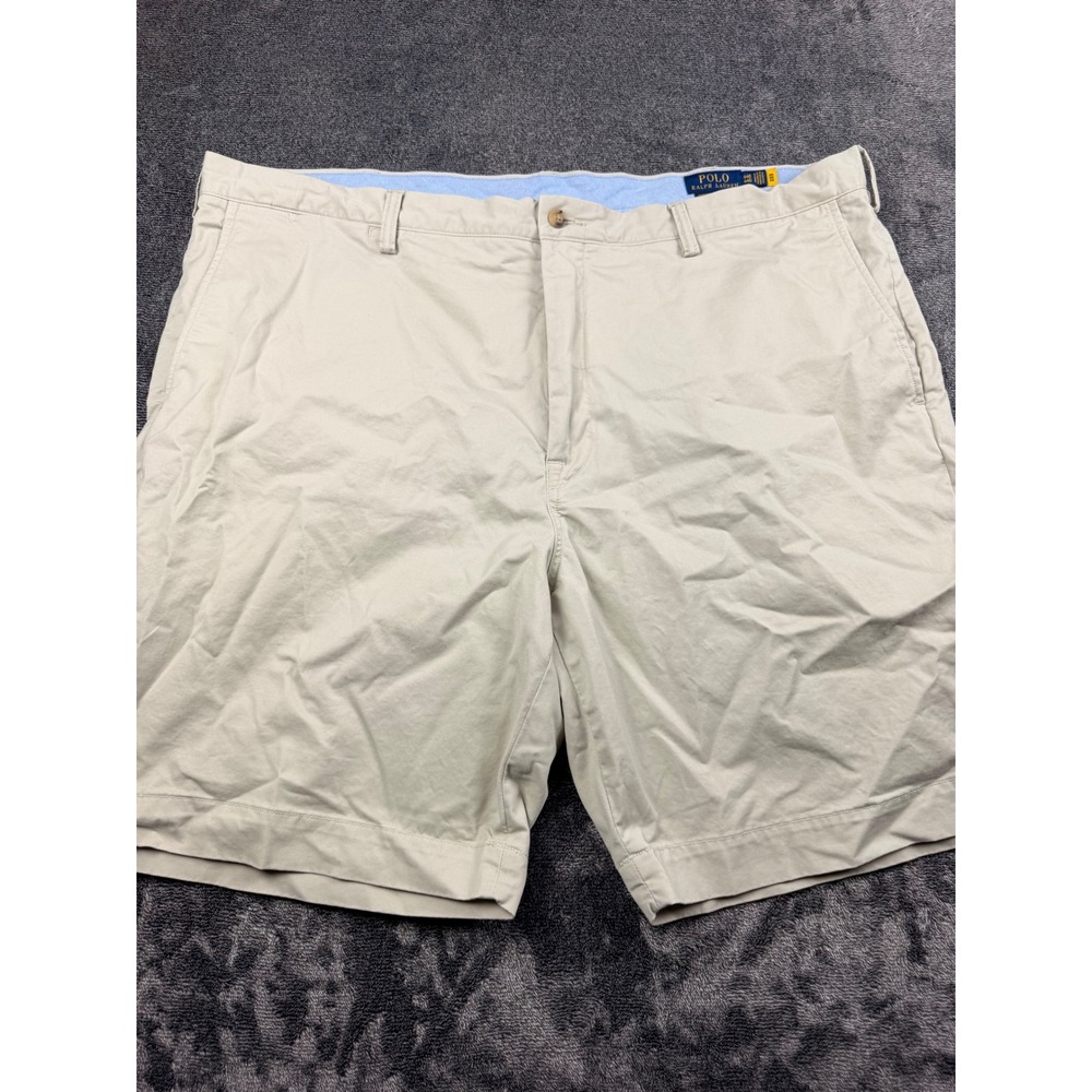 Polo Ralph Lauren Mens Stretch Classic Fit Chino Shorts Tan Khaki 44 Big 44B 44G